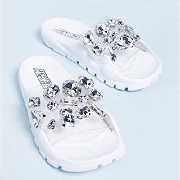 crystal clear sporty slide sandals